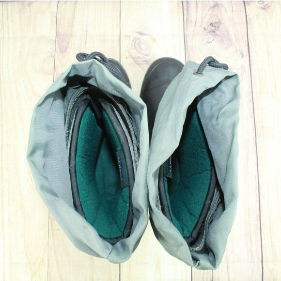 LL Bean Black Rubber Pull On Waterproof Insulated Mid Calf Winter Boots Size 8 - Picture 7 of 9